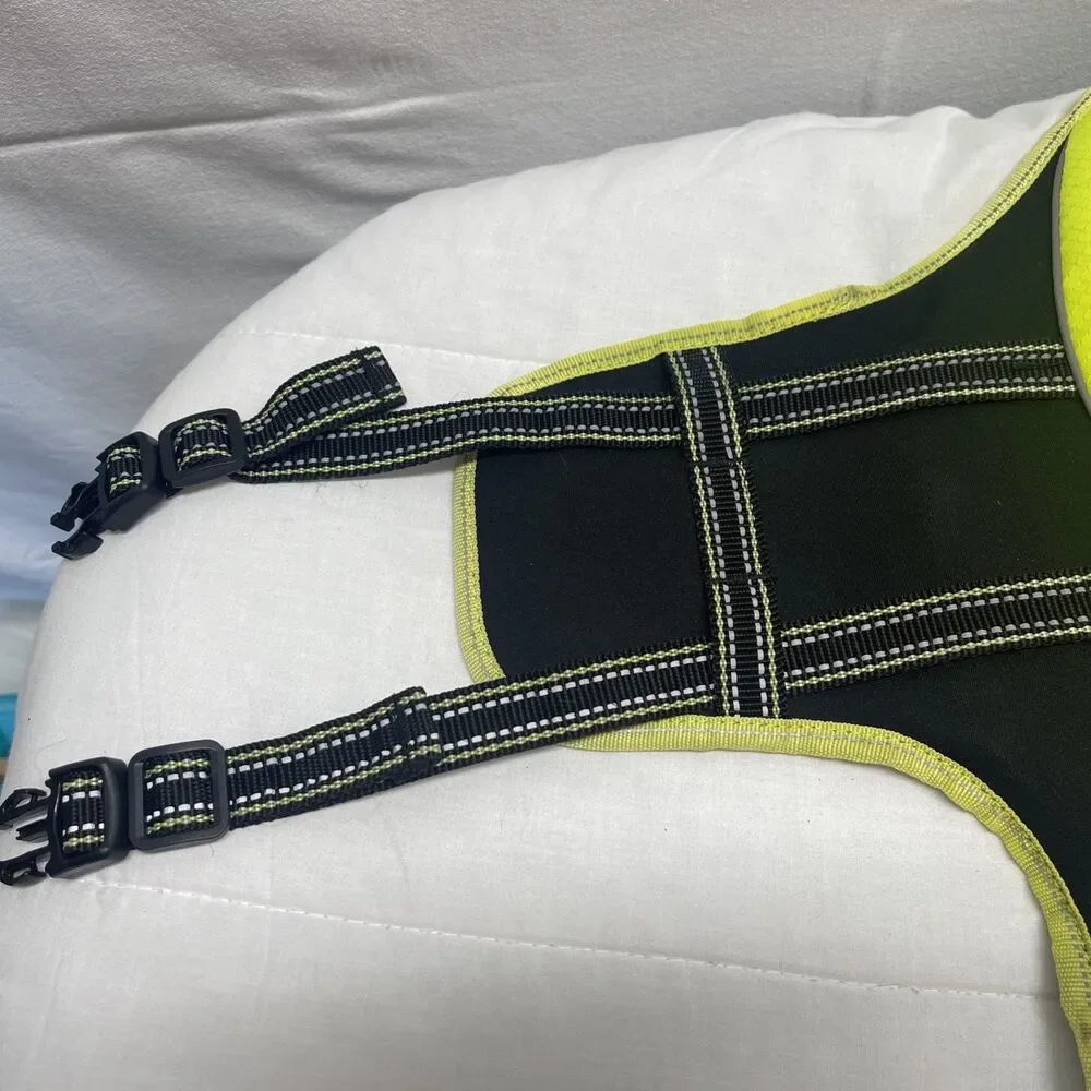 Arcadia Trail High Visibility Dog Life Jacket Flotation Aid Green SZ Medium EUC
